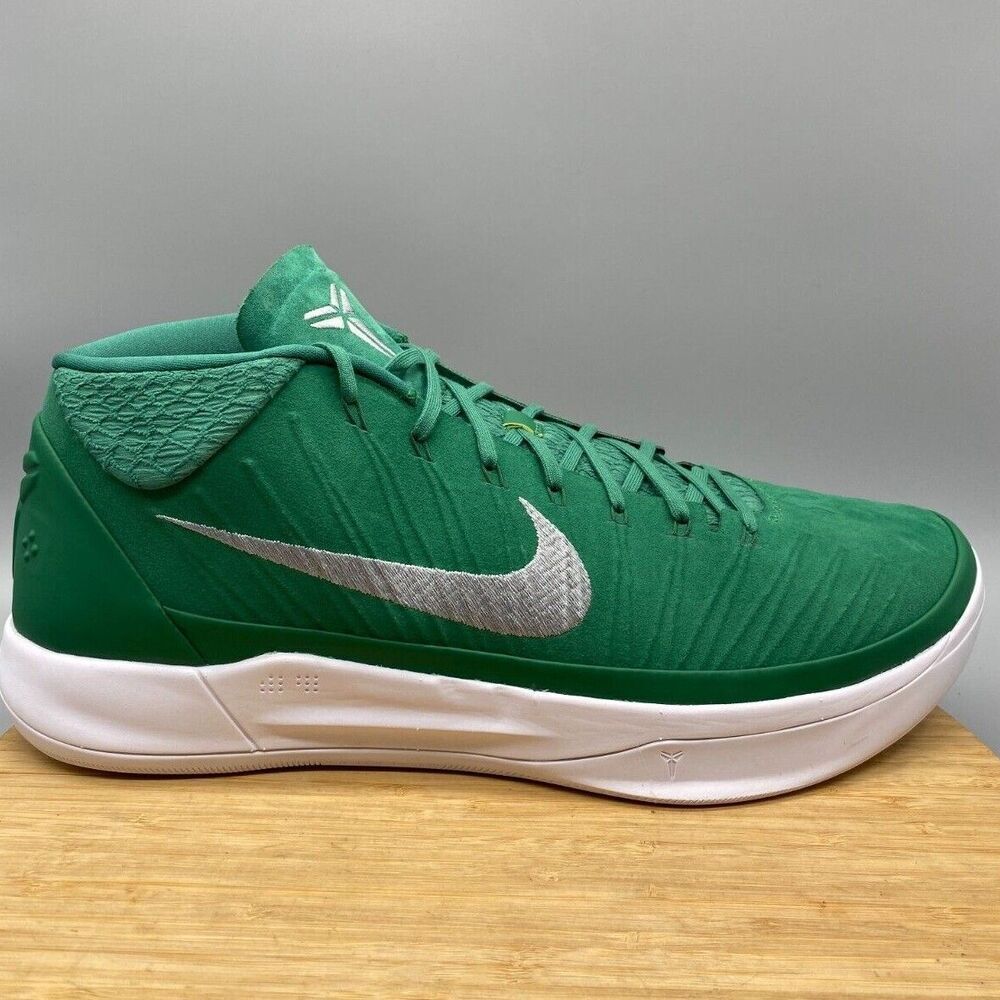 Nike Kobe AD Shoes Green Mid Basketball Sneakers Lace Up 942521-300 Mens 17.5